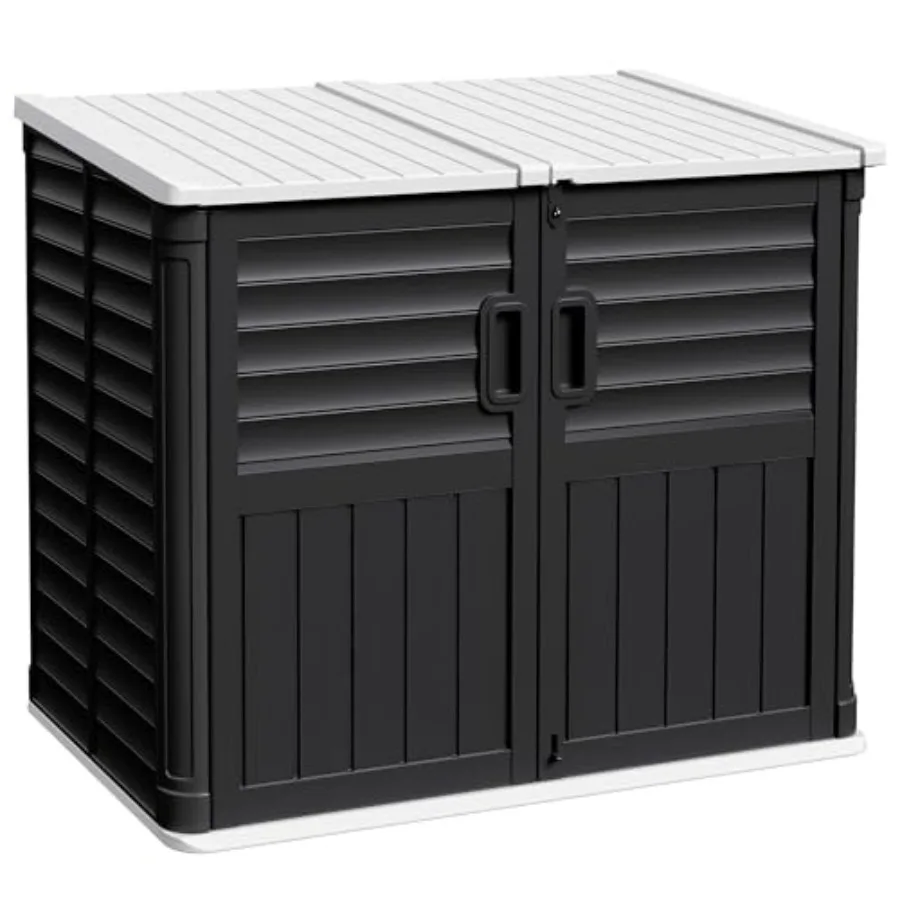 Resin Outdoor Storage Shed, 34 Cu Ft Outdoor Storage Cabinet wi Shelf, Waterof, Double Los, Resin Storage for Trash Can, Gar s,
Resin Outdoor Storage Shed, 34 Cu Ft Outdoor Storage Cabinet wi Shelf, Waterof, Double Los, Resin Storage for Trash Can, Gar s,