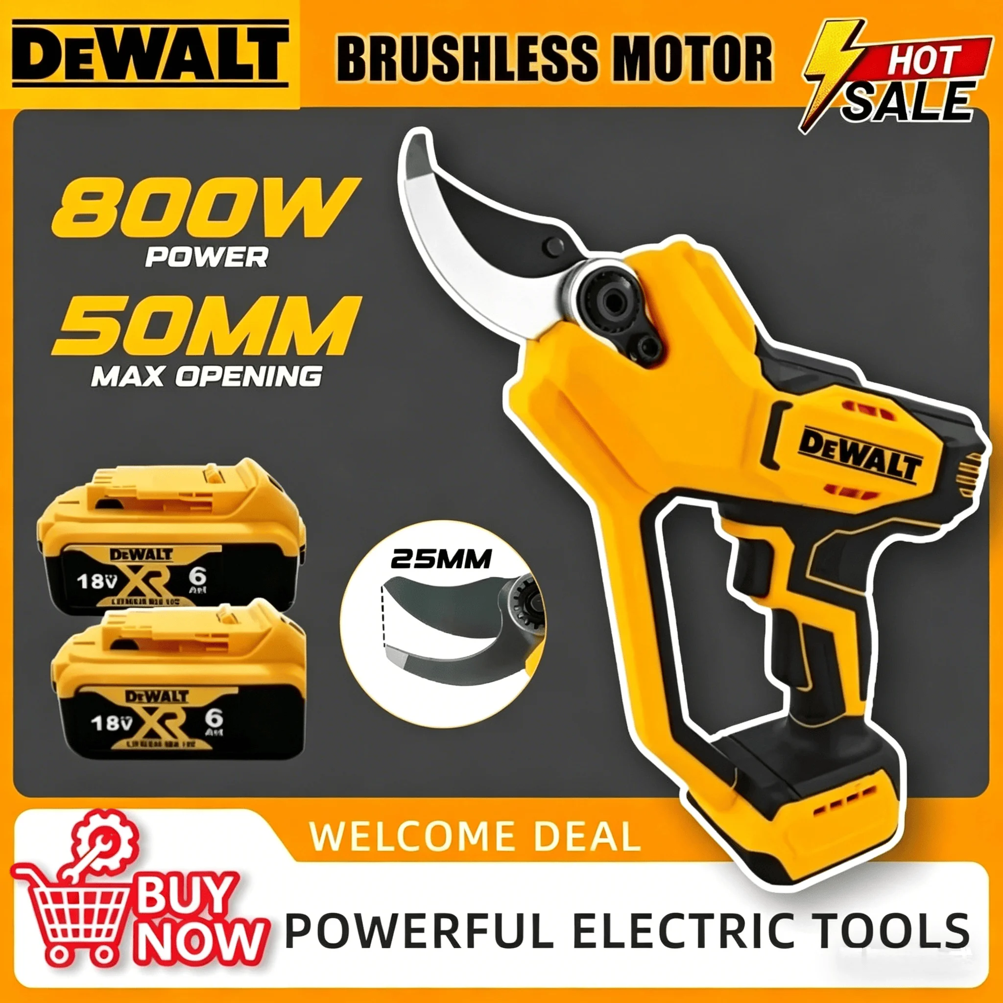 Бесщеточные садовые ножницы DEWALT, 35 мм, беспроводные электрические ножницы для обрезки веток, мощный резак, электроинструмент для аккумулятора DEWALT
Бесщеточные садовые ножницы DEWALT, 35 мм, беспроводные электрические ножницы для обрезки веток, мощный резак, электроинструмент для аккумулятора DEWALT