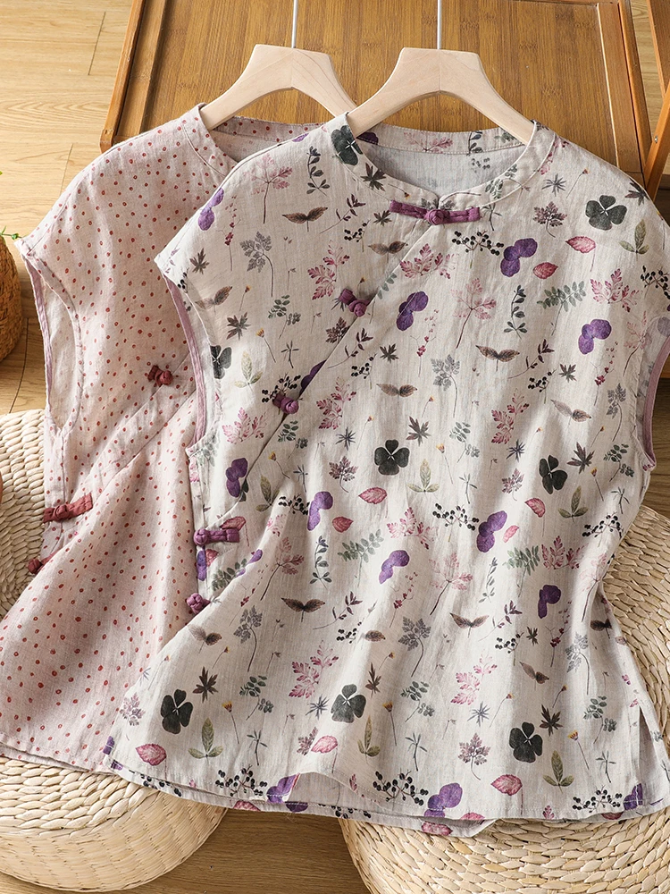 Authentic Chinese Style Floral Print Shirt Top Buttoned Loose Fit Cotton Summer Sensation Women's Fashion Casual Blouse
Authentic Chinese Style Floral Print Shirt Top Buttoned Loose Fit Cotton Summer Sensation Women's Fashion Casual Blouse