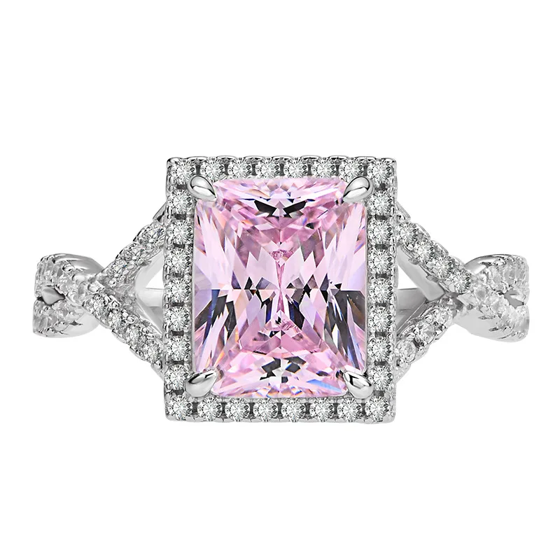 Hot Selling New Women Ins European American S925 Sterling Silver Ring With 7*9mm Diamond
Hot Selling New Women Ins European American S925 Sterling Silver Ring With 7*9mm Diamond