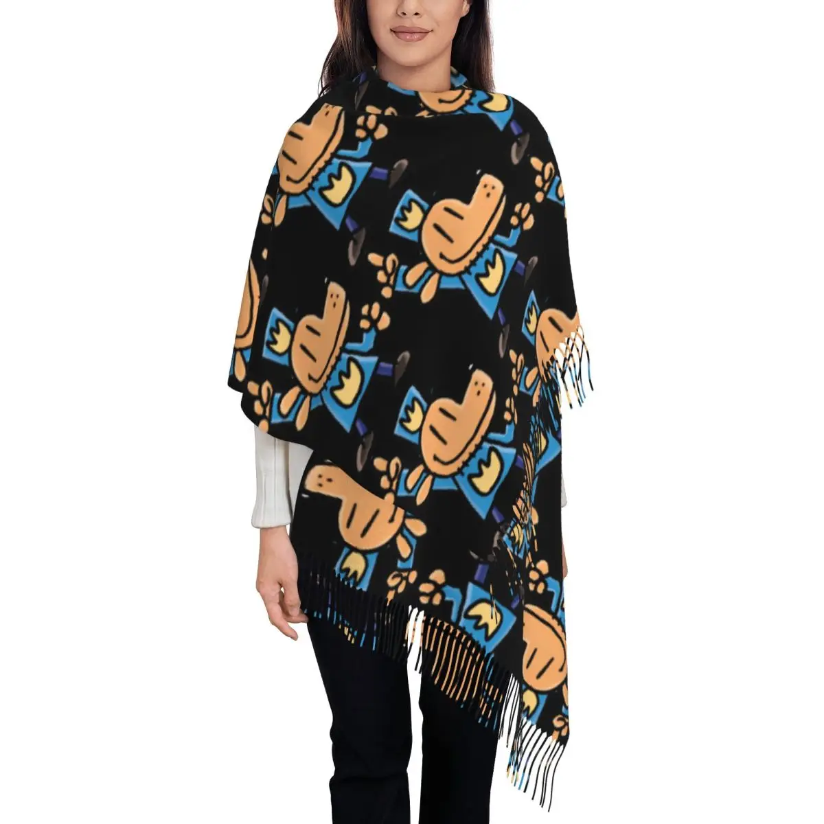 Женский шарф из комиксов Dog Man Dogman Movie, осенне-зимние шали из пашмины и накидка с мультяшными животными, большой шарф-шаль для повседневной носки
Женский шарф из комиксов Dog Man Dogman Movie, осенне-зимние шали из пашмины и накидка с мультяшными животными, большой шарф-шаль для повседневной носки