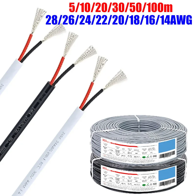 2-жильный электрический кабель в оболочке 28 26 24 22 20 18 16 14 AWG Электронные аудиопровода для светодиодных лент Автомобильные динамики
2-жильный электрический кабель в оболочке 28 26 24 22 20 18 16 14 AWG Электронные аудиопровода для светодиодных лент Автомобильные динамики