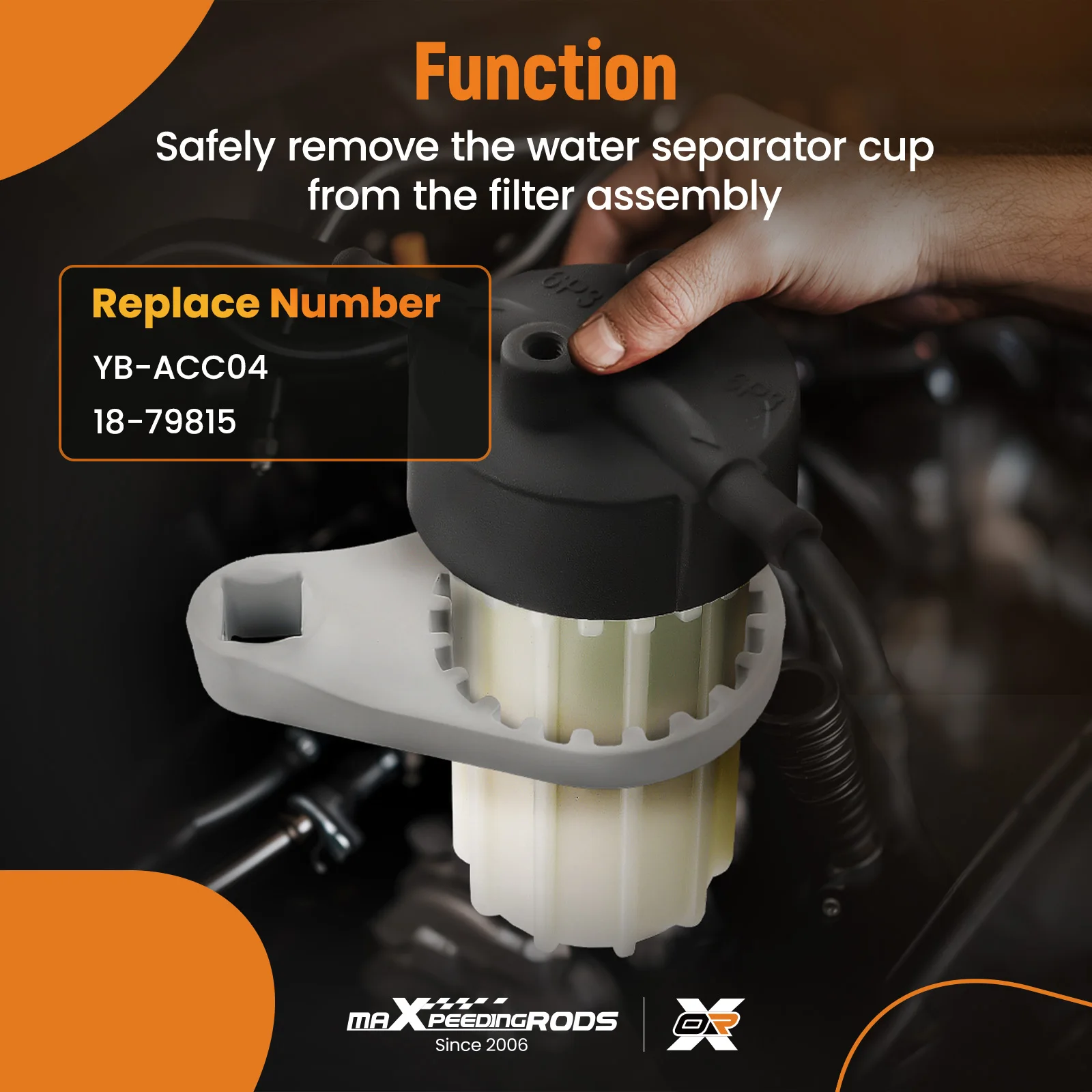 Fuel Filter Water Separator Wrench For Yamaha HPDI 2006~2023 YB-ACC04 18-79815
Fuel Filter Water Separator Wrench For Yamaha HPDI 2006~2023 YB-ACC04 18-79815