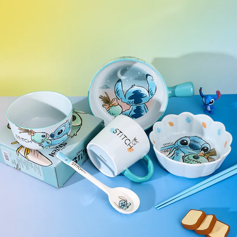 Cute Stitch Ceramic tableware set.Cartoon handle bowl Ceramic salad bowl Cute children's tableware
Cute Stitch Ceramic tableware set.Cartoon handle bowl Ceramic salad bowl Cute children's tableware
