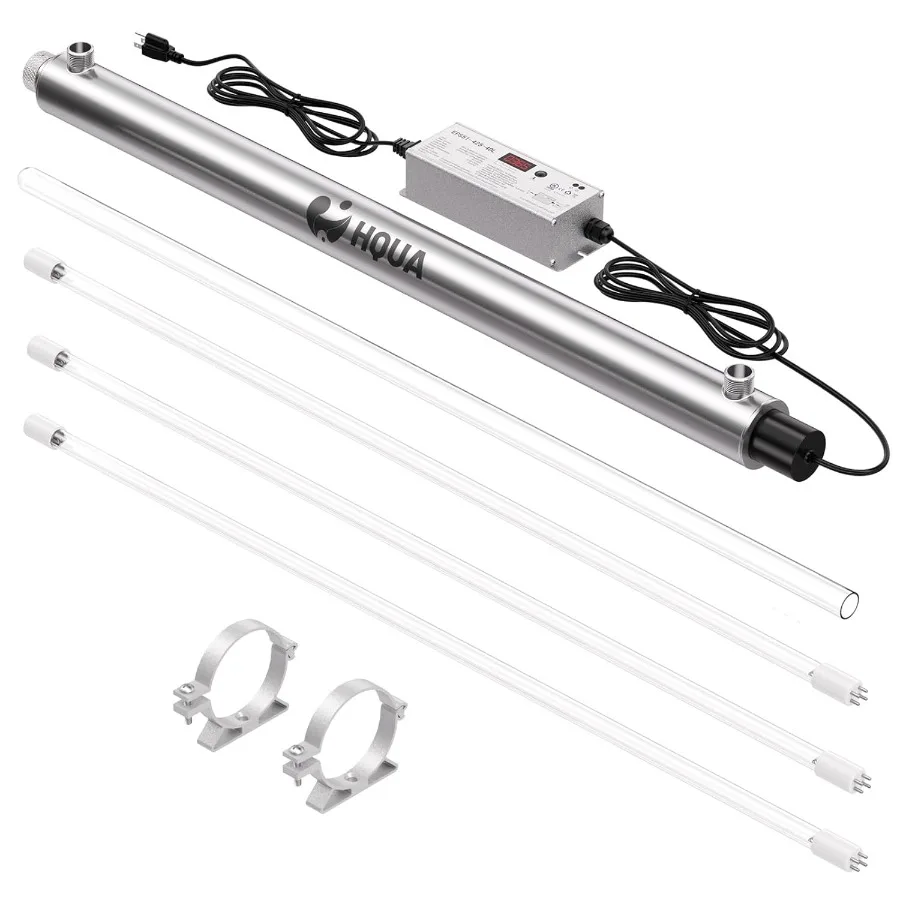 Ультрафиолетовый фильтр для очистки воды для всего дома, 120 В, 40 Вт, 12 галлонов в минуту с 2 дополнительными УФ-лампочками, балласт с сроком службы 365-дневной лампы для домашнего использования в Wh
Ультрафиолетовый фильтр для очистки воды для всего дома, 120 В, 40 Вт, 12 галлонов в минуту с 2 дополнительными УФ-лампочками, балласт с сроком службы 365-дневной лампы для домашнего использования в Wh