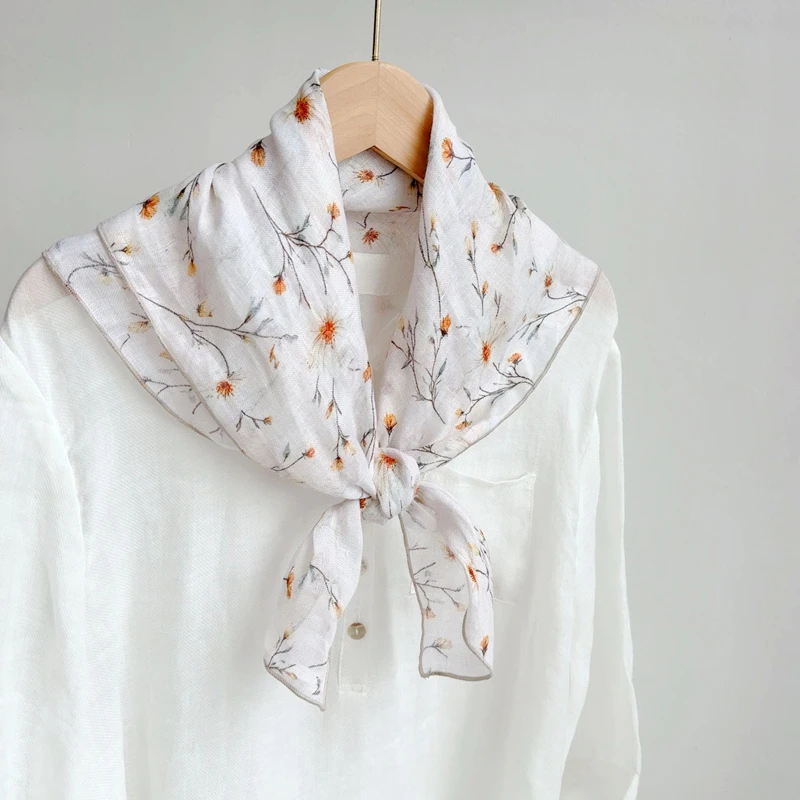 Women Scarf Linen White Neck Head Wrap Square Summer Sun Protection Breathable Accessory for Spring Autumn Holiday
Women Scarf Linen White Neck Head Wrap Square Summer Sun Protection Breathable Accessory for Spring Autumn Holiday