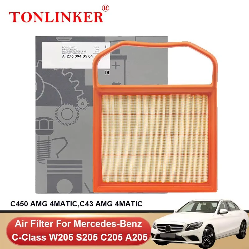TONLINKER Air Filter A2760940504 For Mercedes Benz C CLASS W205 2015-2021 C450 C43 AMG 4MATIC C205 A205 S205 Car Accessories
TONLINKER Air Filter A2760940504 For Mercedes Benz C CLASS W205 2015-2021 C450 C43 AMG 4MATIC C205 A205 S205 Car Accessories