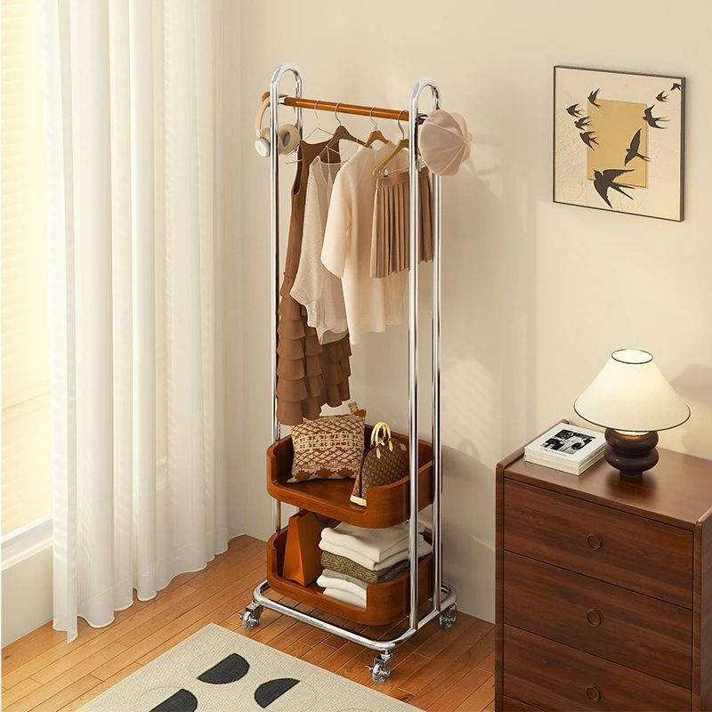 Bedroom floor hanger stainless steel bedside coat rack mobile solid wood indoor room secondary net clotherack
Bedroom floor hanger stainless steel bedside coat rack mobile solid wood indoor room secondary net clotherack