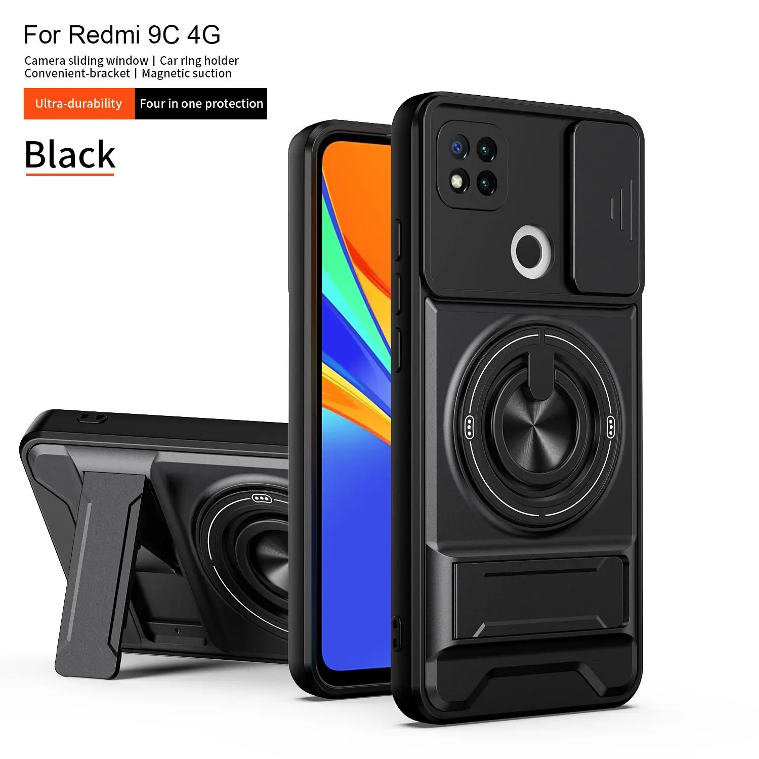 Case For Redmi 9C 4G Magnetic Ring Stand Case Sliding Camera Cover Full Protection Shockproof Phone Shell New Trendy
Case For Redmi 9C 4G Magnetic Ring Stand Case Sliding Camera Cover Full Protection Shockproof Phone Shell New Trendy