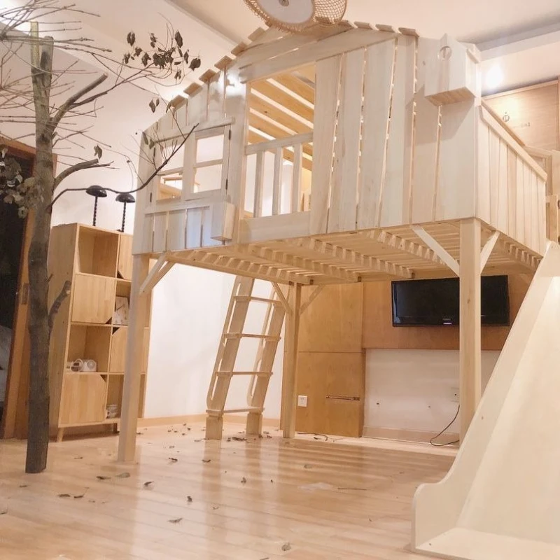 Boy Children Tree House Solid Wood Princess Bed with Slide Kids Secret Base Small House Elevated
Boy Children Tree House Solid Wood Princess Bed with Slide Kids Secret Base Small House Elevated