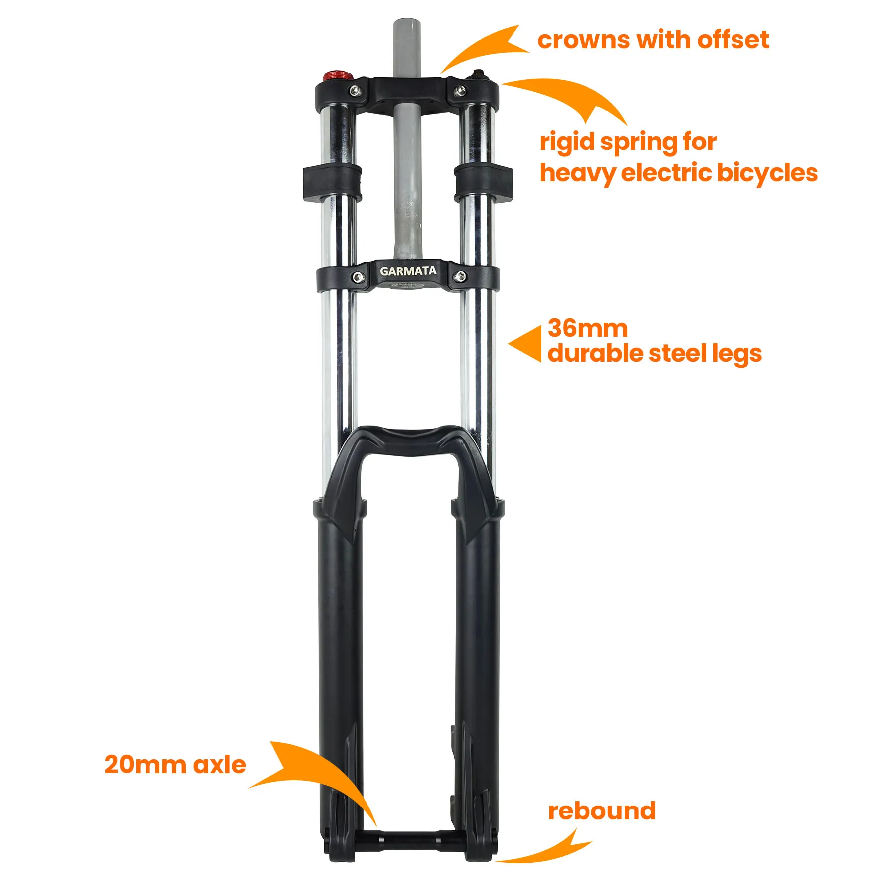 Enduroebike Front Fork/ ebike front fork Double Crown with axle 20mm/ heavy E-bike Front Fork/ front fork for Surron ebike
Enduroebike Front Fork/ ebike front fork Double Crown with axle 20mm/ heavy E-bike Front Fork/ front fork for Surron ebike