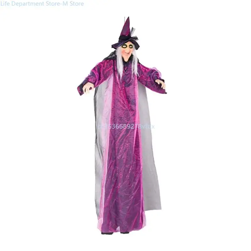 Sound Responsive Halloween Witch Decoration for Thrilling Haunting House Setting
Sound Responsive Halloween Witch Decoration for Thrilling Haunting House Setting