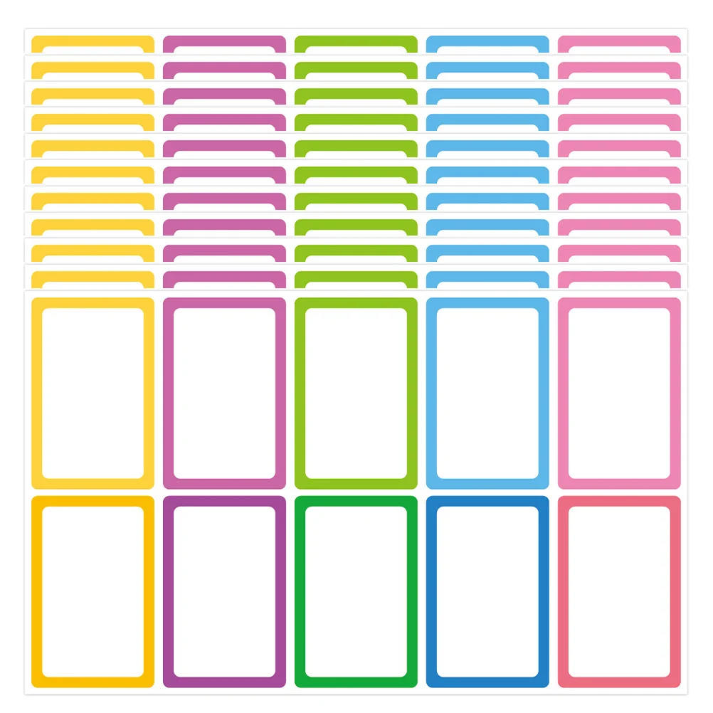 10 Sheets Blank Name Stickers Thick Smooth Paper Self-Adhesive Colorful Label Stickers for Lockers Files Boxes Organizing Tools
10 Sheets Blank Name Stickers Thick Smooth Paper Self-Adhesive Colorful Label Stickers for Lockers Files Boxes Organizing Tools