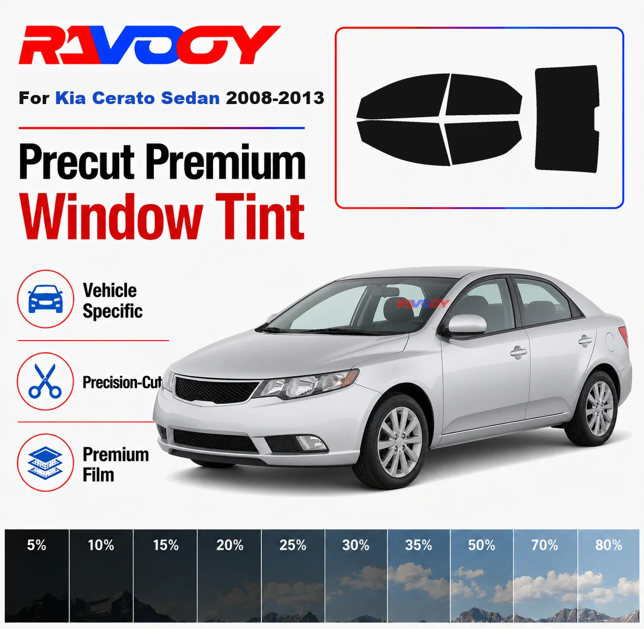 Premium Precut Window Tint Kit Front Rear Windows Rear Windshield For Kia Cerato Sedan 2008-2013 Complete Set Nano Ceramic Film
Premium Precut Window Tint Kit Front Rear Windows Rear Windshield For Kia Cerato Sedan 2008-2013 Complete Set Nano Ceramic Film