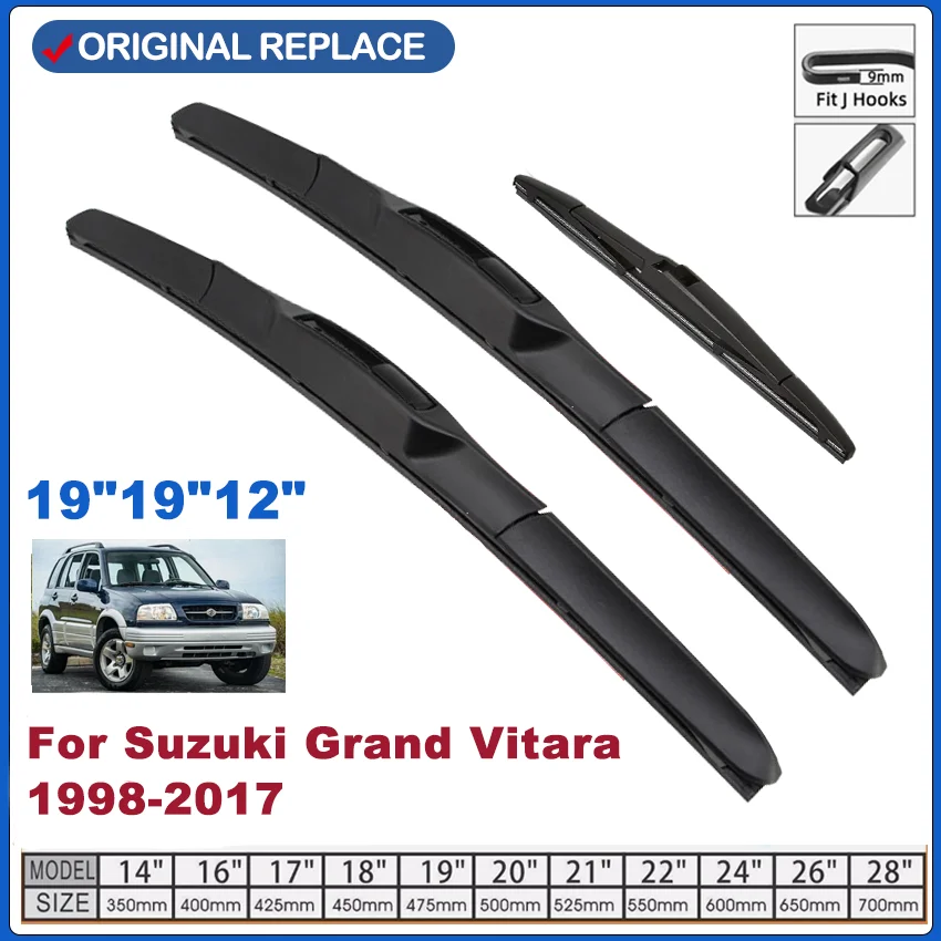 for Suzuki Grand Vitara 1998~2017 Front Windscreen Wipers Car Wiper Blades Car Accessories 2016 2015 2014 2013 2012 2011 2010
for Suzuki Grand Vitara 1998~2017 Front Windscreen Wipers Car Wiper Blades Car Accessories 2016 2015 2014 2013 2012 2011 2010