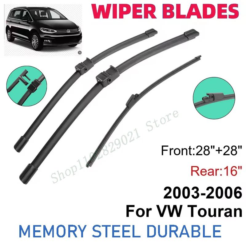 3PCS For VW Touran 2003-2006 28" + 28"+ 16" Front Rear Wiper Blades Windshield Windscreen Window Cutter Accessories
3PCS For VW Touran 2003-2006 28" + 28"+ 16" Front Rear Wiper Blades Windshield Windscreen Window Cutter Accessories