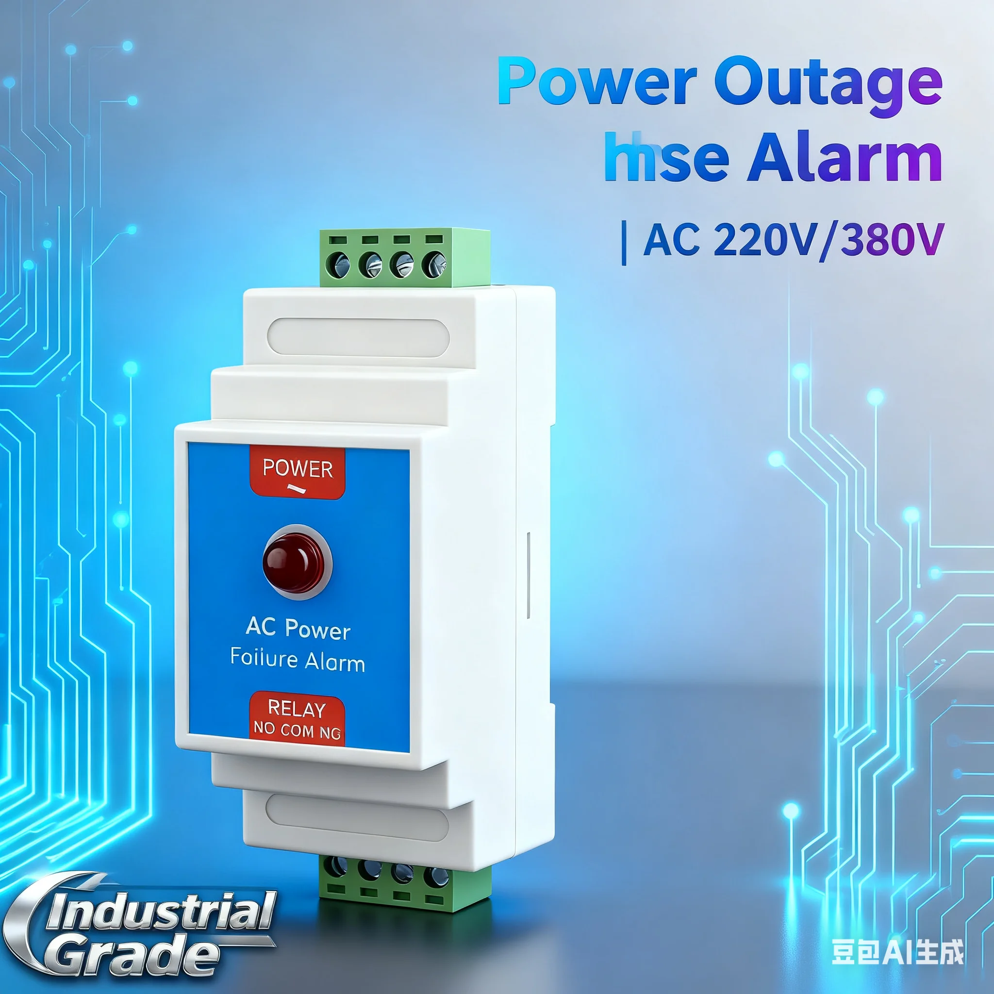 Реле сигнализации сбоя питания переменного тока, детектор фазовой потери - 220 В/380 В, крепление на DIN-рейку для распределительной коробки, выход NO/NC
Реле сигнализации сбоя питания переменного тока, детектор фазовой потери - 220 В/380 В, крепление на DIN-рейку для распределительной коробки, выход NO/NC