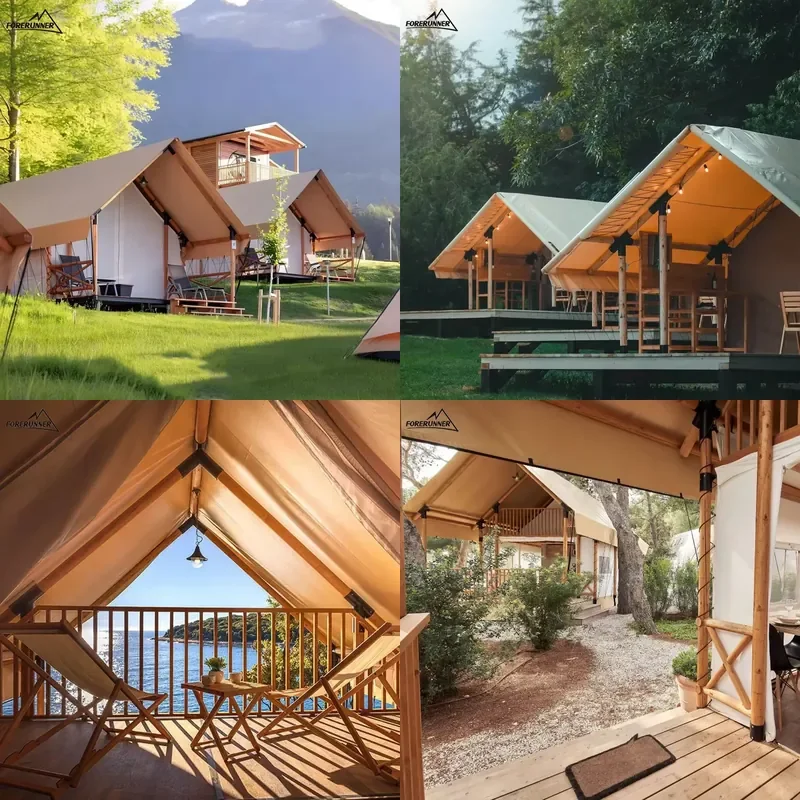 2026Hot 5*9m Four-Season Safari Hotel Tent with Quick Automatic Opening & Waterproof for Tourism Loft Family Villa Glamping
2026Hot 5*9m Four-Season Safari Hotel Tent with Quick Automatic Opening & Waterproof for Tourism Loft Family Villa Glamping