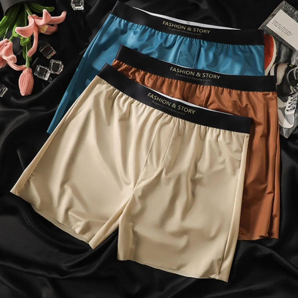 Men IceSilk Satin-like Glossy Boxers Sissy Underwear For Man Briefs Loose Seamless Smooth SleepShorts Calcinha Men's Underpants
Men IceSilk Satin-like Glossy Boxers Sissy Underwear For Man Briefs Loose Seamless Smooth SleepShorts Calcinha Men's Underpants