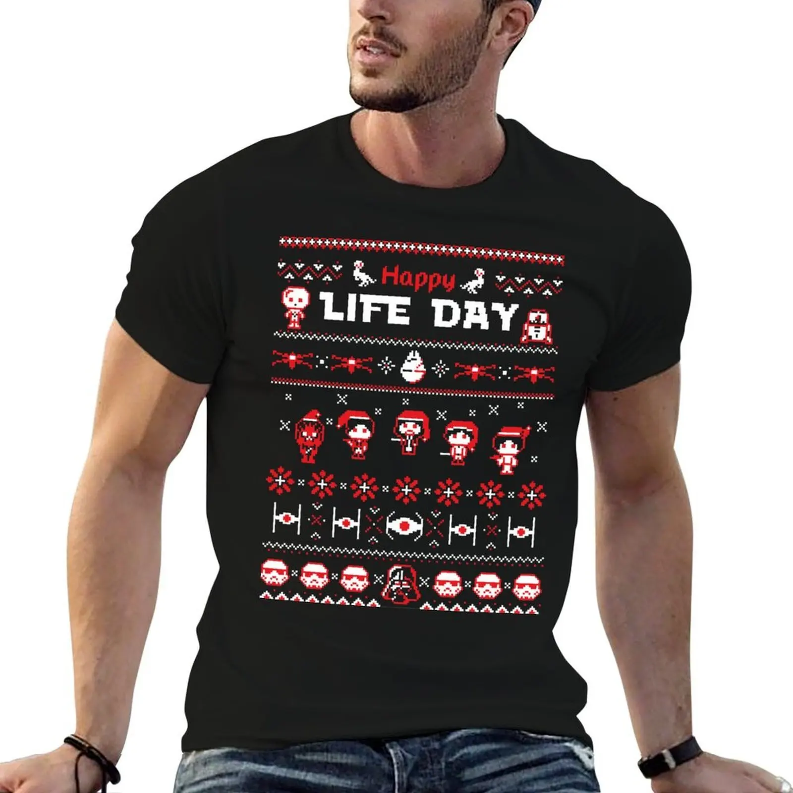 Happy Life Day T-Shirt t shirts for man graphic vintage t shirts for man cotton soft t shirt man cotton T-shirt
Happy Life Day T-Shirt t shirts for man graphic vintage t shirts for man cotton soft t shirt man cotton T-shirt