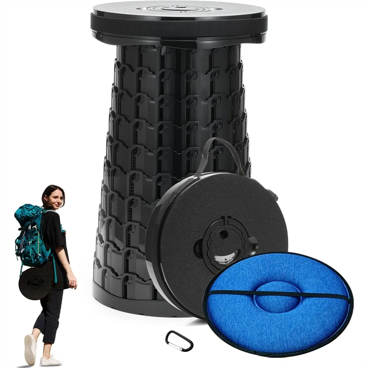Collapsible Stool with Cushion, 1000 lbs Capacity, 19.7-in Tall, Heavy Duty Portable Folding Seat for Camping Travel Music
Collapsible Stool with Cushion, 1000 lbs Capacity, 19.7-in Tall, Heavy Duty Portable Folding Seat for Camping Travel Music