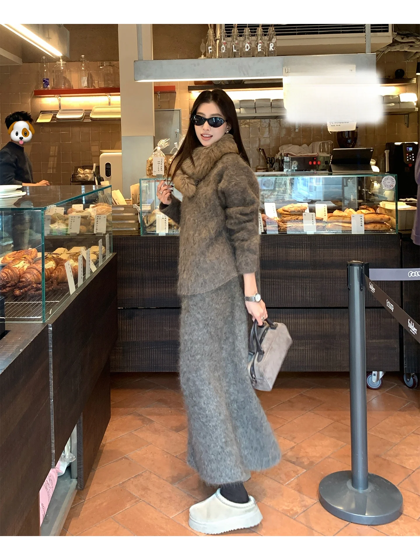 EKOOL697 Thiened Knitted Sweater And A-Line Skirt Two-Piece Set for Women Winter High Waist Warm Faionable Ensemble
EKOOL697 Thiened Knitted Sweater And A-Line Skirt Two-Piece Set for Women Winter High Waist Warm Faionable Ensemble