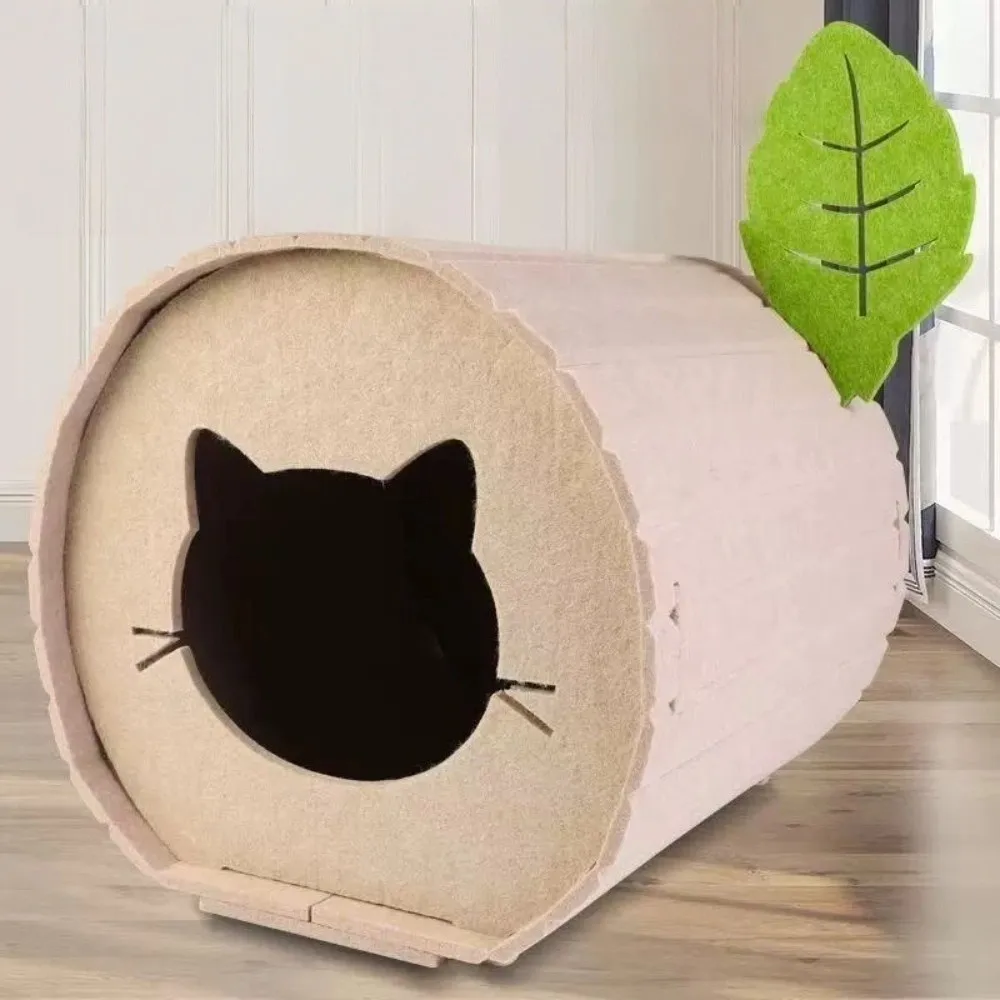 Fun Felt Cave Cat House Tree Hole Foldable Cat Scratching Post Semi-enclosed Wear-resistant Cat Bed For Cat Scratching/sleeping
Fun Felt Cave Cat House Tree Hole Foldable Cat Scratching Post Semi-enclosed Wear-resistant Cat Bed For Cat Scratching/sleeping