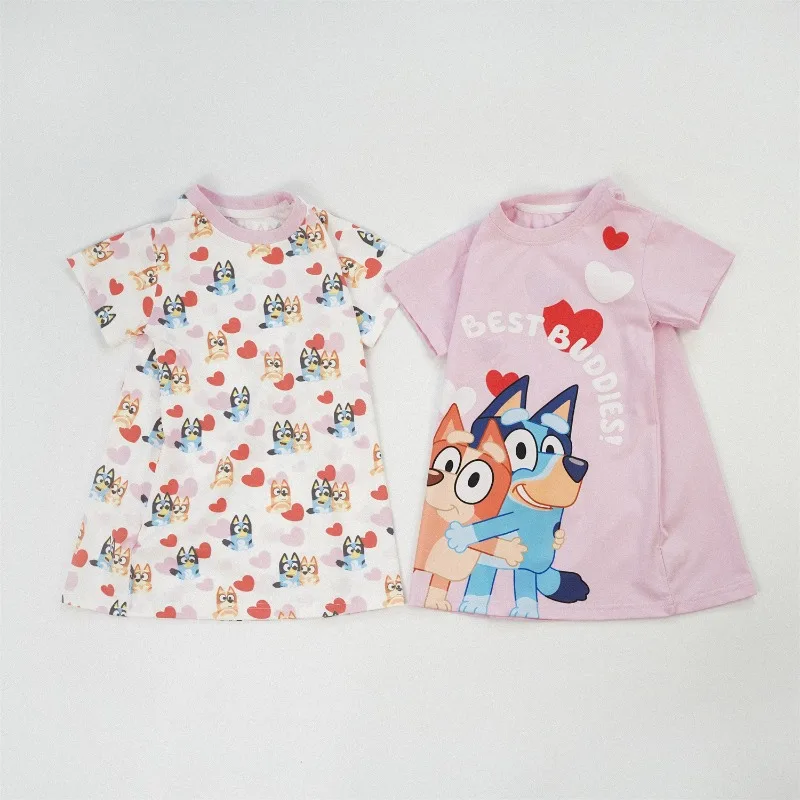 New Cute Cartoon Bluey Cute Sweet Short Sleeved Skirt Summer Printed Sleeping Skirt Can Be Worn As An External Birthday Gift
New Cute Cartoon Bluey Cute Sweet Short Sleeved Skirt Summer Printed Sleeping Skirt Can Be Worn As An External Birthday Gift