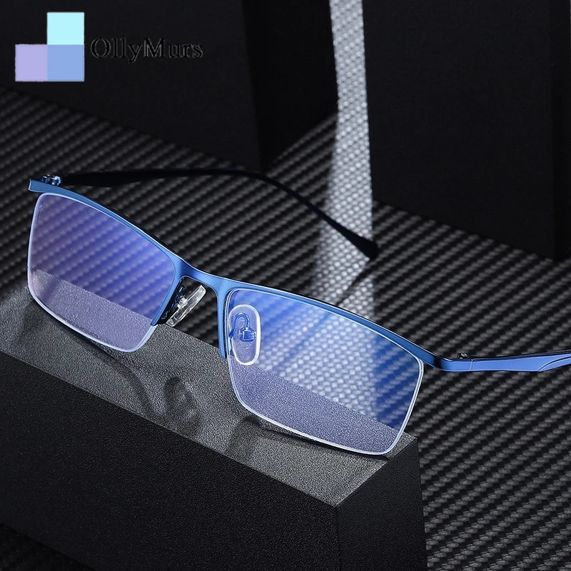 OLLYMURS Blue Light Blocking Half Frame Glasses Ultra Light Alloy Computer Optical Prescription Eyeglasses Frame Men 5910
OLLYMURS Blue Light Blocking Half Frame Glasses Ultra Light Alloy Computer Optical Prescription Eyeglasses Frame Men 5910