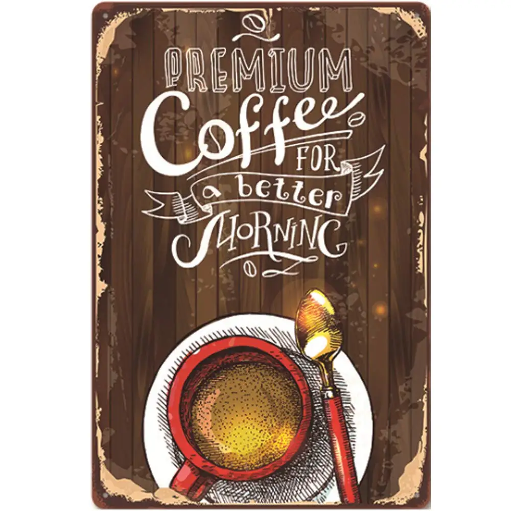 Retro Design Premium Coffee Tin Metal Signs Wall Art | Thick Tinplate Print Poster Wall Decoration for Cafe/Kitchen/Coffee Corn
Retro Design Premium Coffee Tin Metal Signs Wall Art | Thick Tinplate Print Poster Wall Decoration for Cafe/Kitchen/Coffee Corn