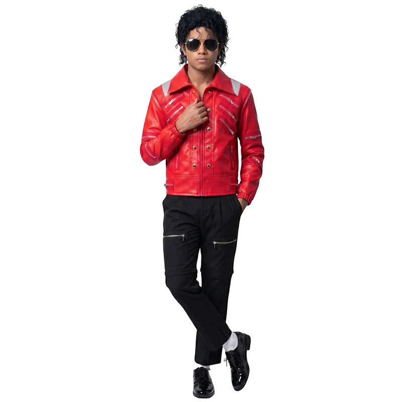 Unisex Child Concert Tribute Outfit Red Leather Biker Halloween Fancy Dress Up Boys Michael Jackson Beat It Jacket Costume
Unisex Child Concert Tribute Outfit Red Leather Biker Halloween Fancy Dress Up Boys Michael Jackson Beat It Jacket Costume