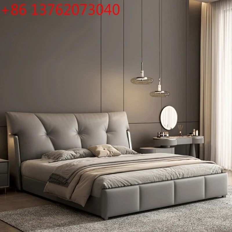 Leather Luxury Bed Modern Sofa King Size Bedroom Frame Sleeping Bed Platform Princess Letto Matrimoniale Lounge Suite Furniture
Leather Luxury Bed Modern Sofa King Size Bedroom Frame Sleeping Bed Platform Princess Letto Matrimoniale Lounge Suite Furniture