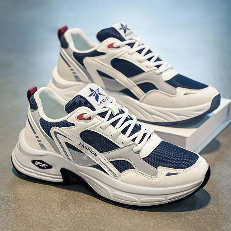 Men's Breathable Mesh Running Shoes Summer New Style Thick Bottom Student Dad Shoes Sports Sneakers Comfortable Air Permeable
Men's Breathable Mesh Running Shoes Summer New Style Thick Bottom Student Dad Shoes Sports Sneakers Comfortable Air Permeable