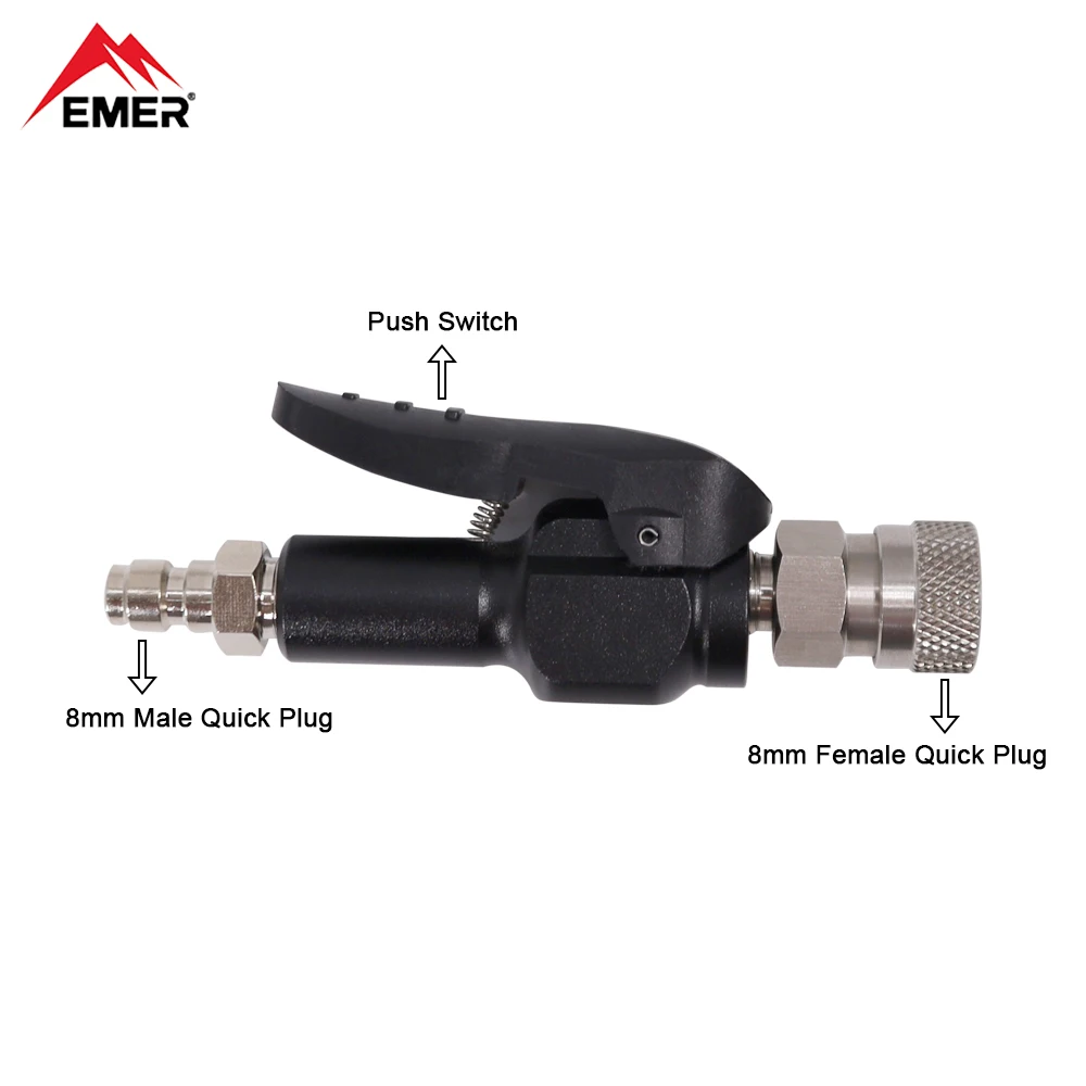 EMER 300Bar Easy Quick Fill Adapter Inflation Connector Chuck Filling Adapter With 8Mm Male And Female Header Quick Plug
EMER 300Bar Easy Quick Fill Adapter Inflation Connector Chuck Filling Adapter With 8Mm Male And Female Header Quick Plug