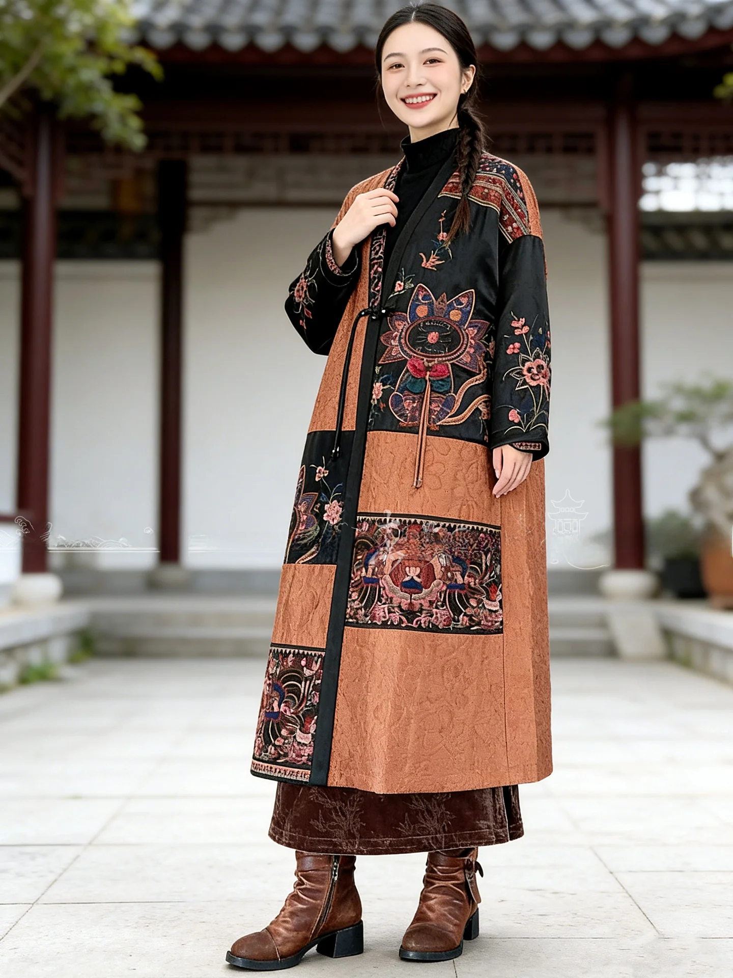 Новая зимняя женская куртка Chuxin в китайском национальном стиле с вышивкой, длинными рукавами и V-образным вырезом, свободного кроя, из хлопка, модная
Новая зимняя женская куртка Chuxin в китайском национальном стиле с вышивкой, длинными рукавами и V-образным вырезом, свободного кроя, из хлопка, модная