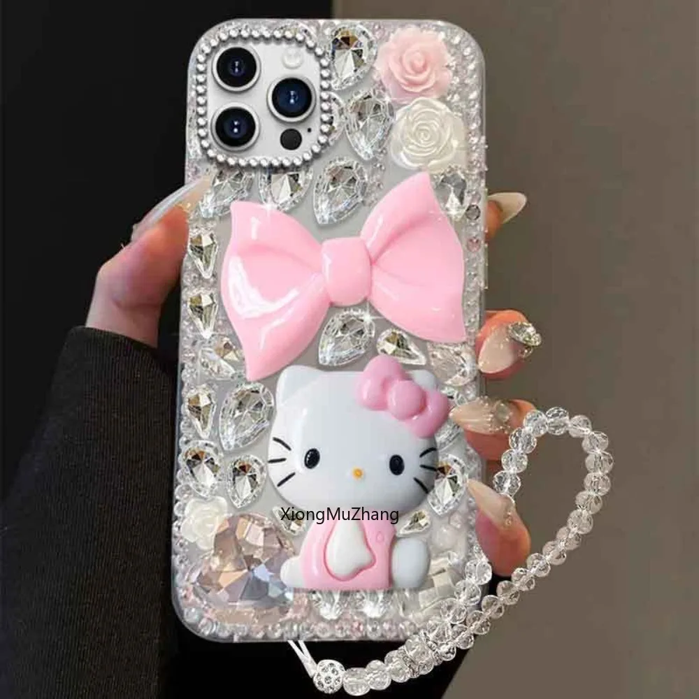 Sanrio Glitter Hello Kitty Bow Phone Case for IPhone 16 Pro Max 13 15 14 11 12 ProMax Plus 3D Diamond Dazzling Transparent Cover
Sanrio Glitter Hello Kitty Bow Phone Case for IPhone 16 Pro Max 13 15 14 11 12 ProMax Plus 3D Diamond Dazzling Transparent Cover