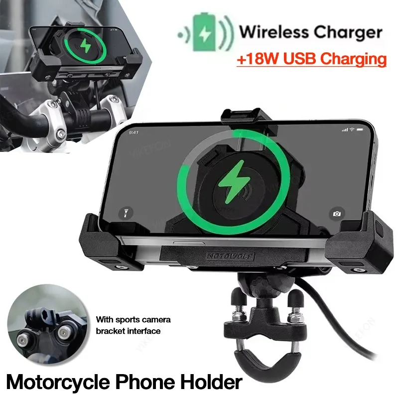Motorcycle Luggage Rack Shockproof Navigation Cellphone Bracket Moto Phone Holder Wireless Charger 18W USB Charging Bike Mount
Motorcycle Luggage Rack Shockproof Navigation Cellphone Bracket Moto Phone Holder Wireless Charger 18W USB Charging Bike Mount