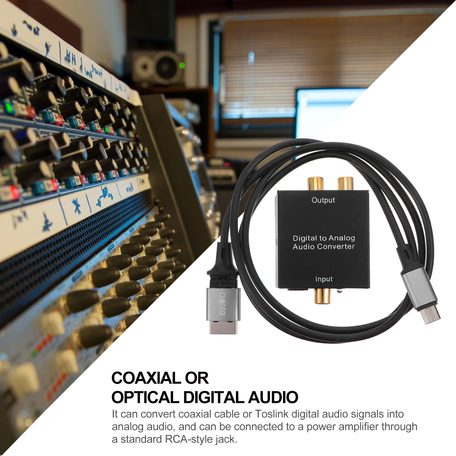 Audio Converter Digital To Analog Fiber To 3.5Mm Lr Adapter Mini Metal Portable For Set- Game Console
Audio Converter Digital To Analog Fiber To 3.5Mm Lr Adapter Mini Metal Portable For Set- Game Console