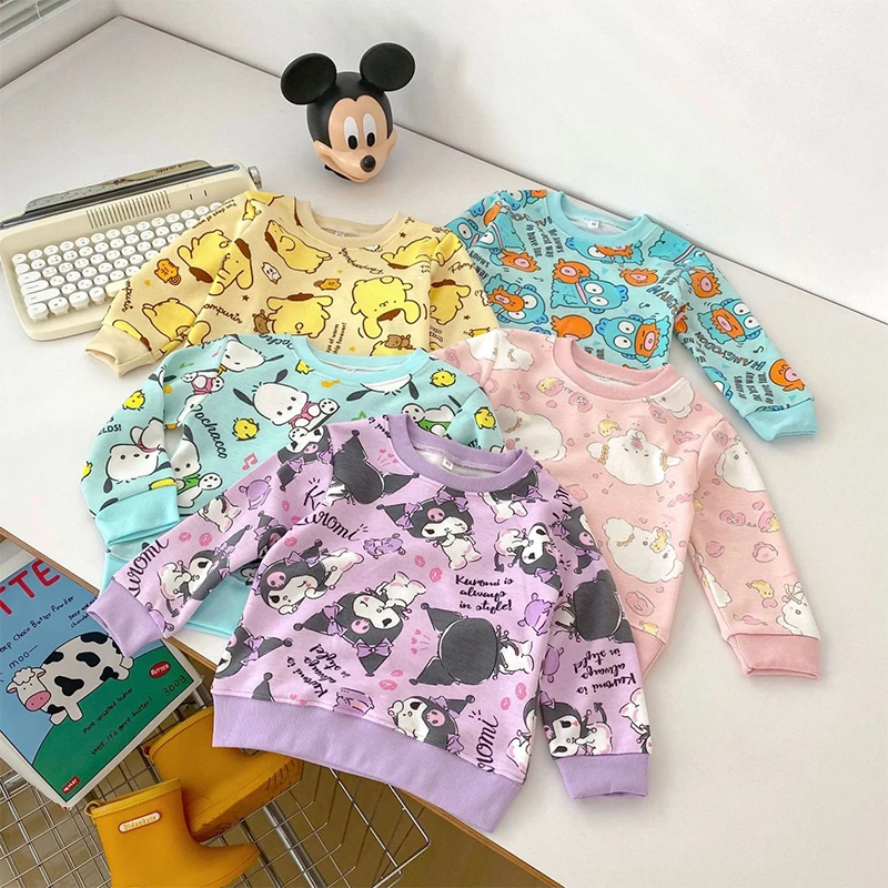 Sanrio Kawaii Kuromi Hoodie Girl Heart Pompompurin Hangyodon Anime Boys Girls Full Print Cartoon Top Fashion Loose Gift for Kids
Sanrio Kawaii Kuromi Hoodie Girl Heart Pompompurin Hangyodon Anime Boys Girls Full Print Cartoon Top Fashion Loose Gift for Kids