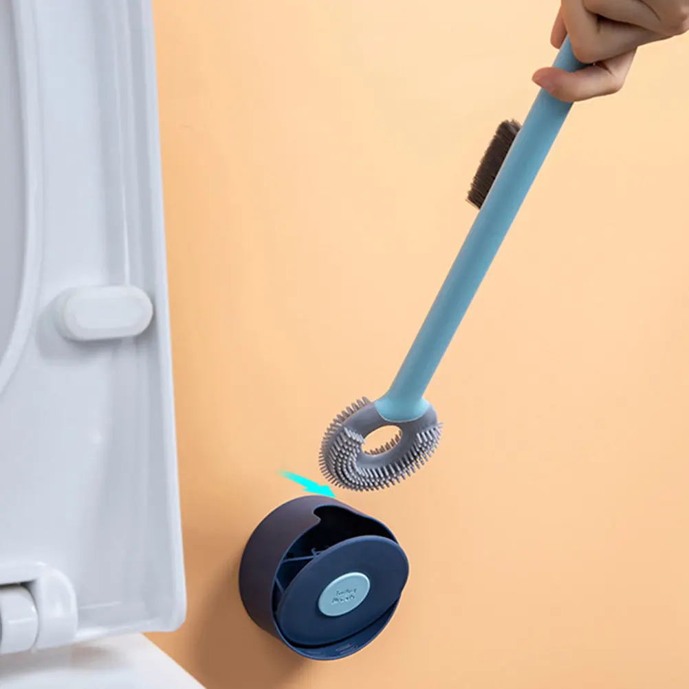 1Set Silicone Toilet Brush Wall Mounted Non Drilling Installation Tpr Bristles Deep Clean No Scratch Toilet Cleaning Kit
1Set Silicone Toilet Brush Wall Mounted Non Drilling Installation Tpr Bristles Deep Clean No Scratch Toilet Cleaning Kit
