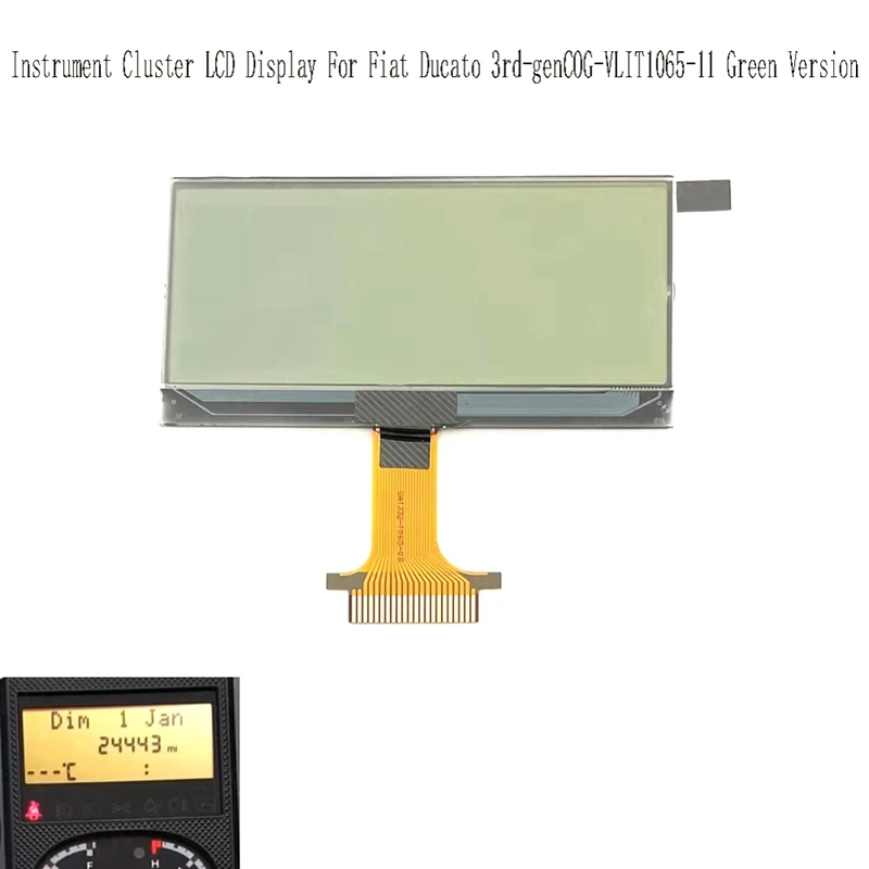 Instrument Cluster LCD Display For Fiat Ducato 3Rd-Gencog-VLIT1065-11 Green Version Dashboard Pixel Repair
Instrument Cluster LCD Display For Fiat Ducato 3Rd-Gencog-VLIT1065-11 Green Version Dashboard Pixel Repair