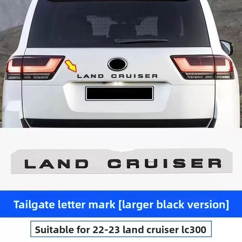 Land Cruiser 3D ABS Letters Sticker Hood Emblem Badge Exterior Modification For 2021-2023 Toyota Land Cruiser 300 LC300 VXR GXR
Land Cruiser 3D ABS Letters Sticker Hood Emblem Badge Exterior Modification For 2021-2023 Toyota Land Cruiser 300 LC300 VXR GXR