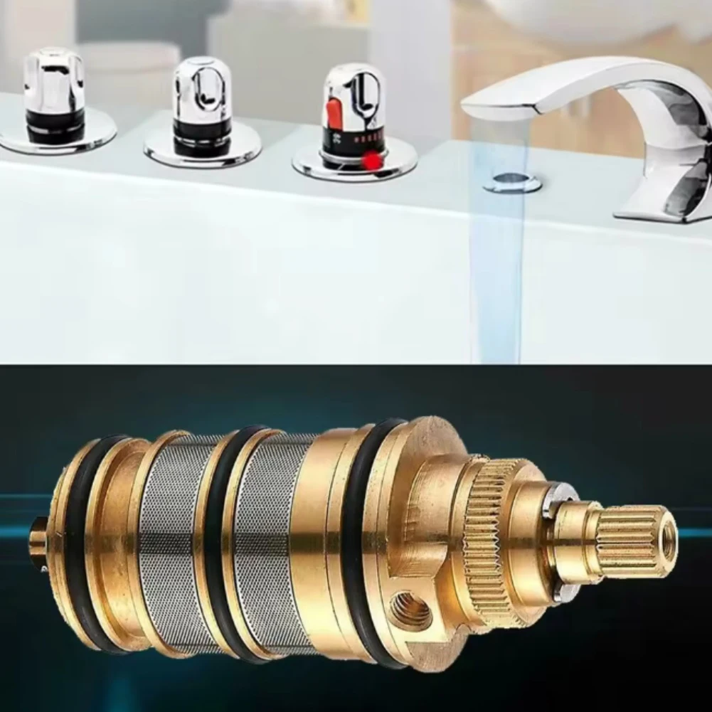 Replacement Shower Cartridge with Thermostatic Valve Core for Bar Type Shower Valves Featuring Brass Construction
Replacement Shower Cartridge with Thermostatic Valve Core for Bar Type Shower Valves Featuring Brass Construction