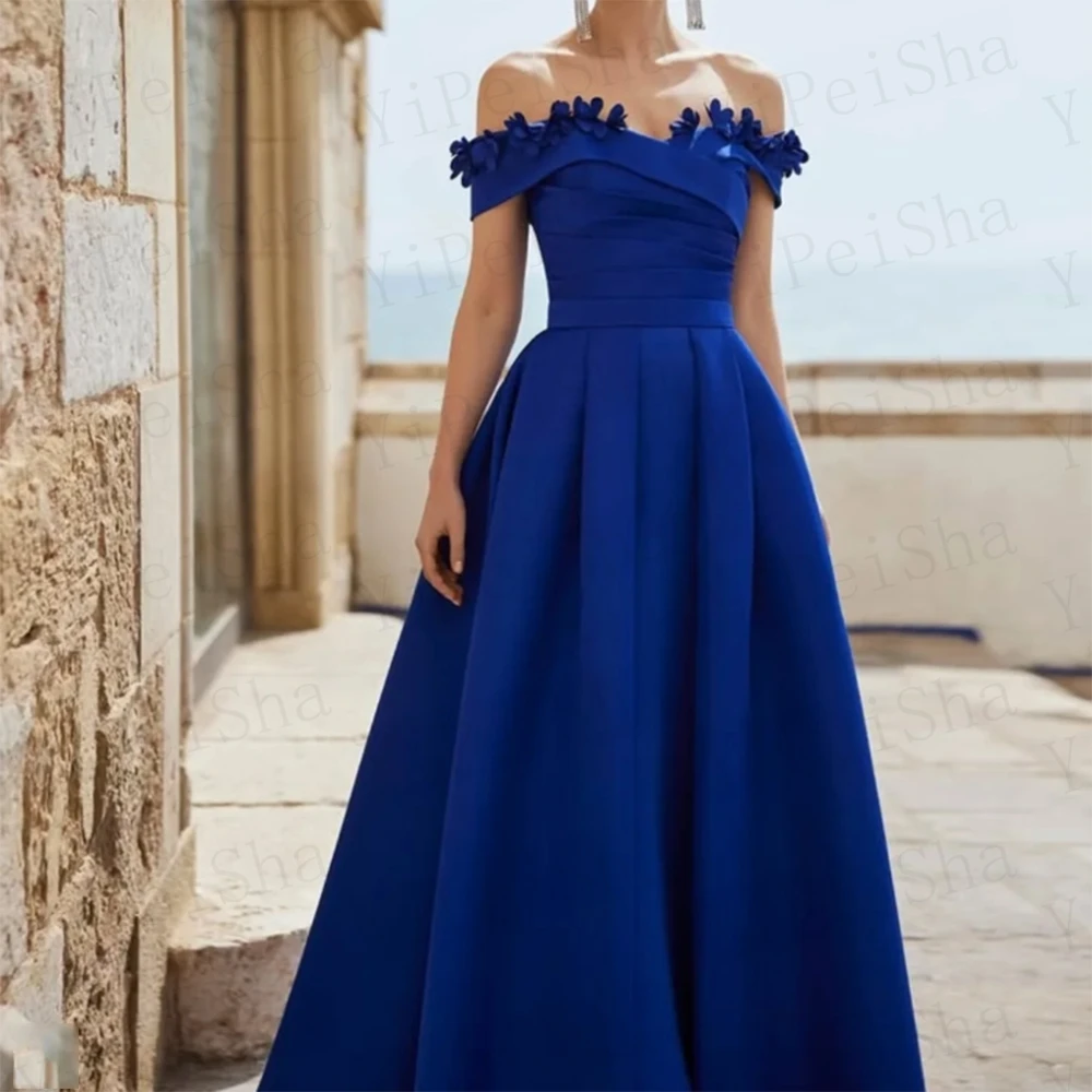Customized A-Line Prom Dresses Floor-length Off The Shoulder Sleeveless Evening Gown Fashion Flowers Backless Draped Party Gown
Customized A-Line Prom Dresses Floor-length Off The Shoulder Sleeveless Evening Gown Fashion Flowers Backless Draped Party Gown