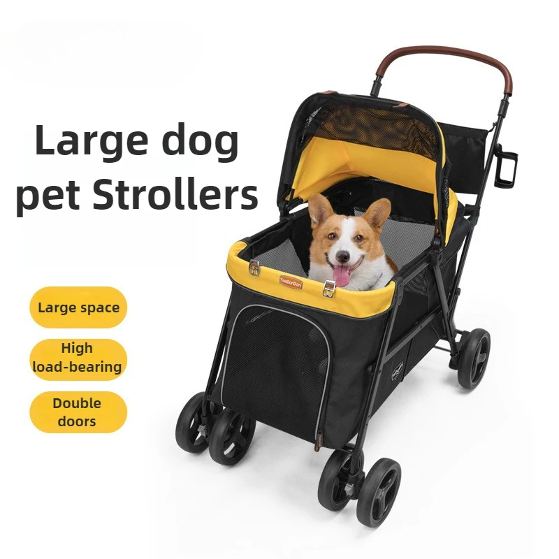 Large Dog Pet Strollers Large Space High Load-bearing Double Door Outdoor Dog Cart Foldable Breathable Multi-cat Strollers
Large Dog Pet Strollers Large Space High Load-bearing Double Door Outdoor Dog Cart Foldable Breathable Multi-cat Strollers