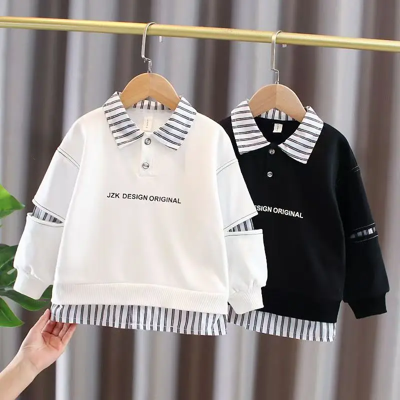 Boys' Western Style Autumn Outfit Collar Sweatshirt 2025 Spring And Autumn New Style Children's Polo Shirt Children's Sweatshirt
Boys' Western Style Autumn Outfit Collar Sweatshirt 2025 Spring And Autumn New Style Children's Polo Shirt Children's Sweatshirt
