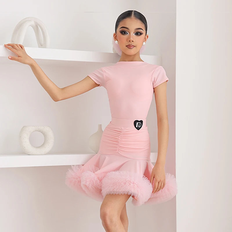 Pink Latin Dance Suit For Girl 2025 New Dress Latin Professional Competition Dress Cha Cha Samba Dancing Clothes Skirts AMY1625
Pink Latin Dance Suit For Girl 2025 New Dress Latin Professional Competition Dress Cha Cha Samba Dancing Clothes Skirts AMY1625