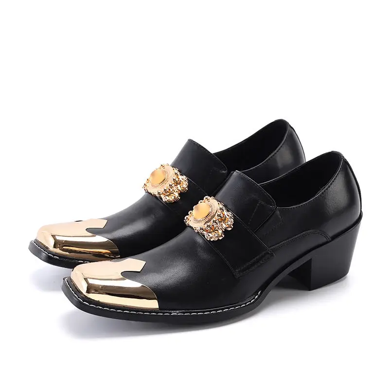 Fashion Loafers Party Shoes Men High Heels Square Toe Genuine Leather Height Increase Shoes Brand Designer Luxury Work Shoes
Fashion Loafers Party Shoes Men High Heels Square Toe Genuine Leather Height Increase Shoes Brand Designer Luxury Work Shoes