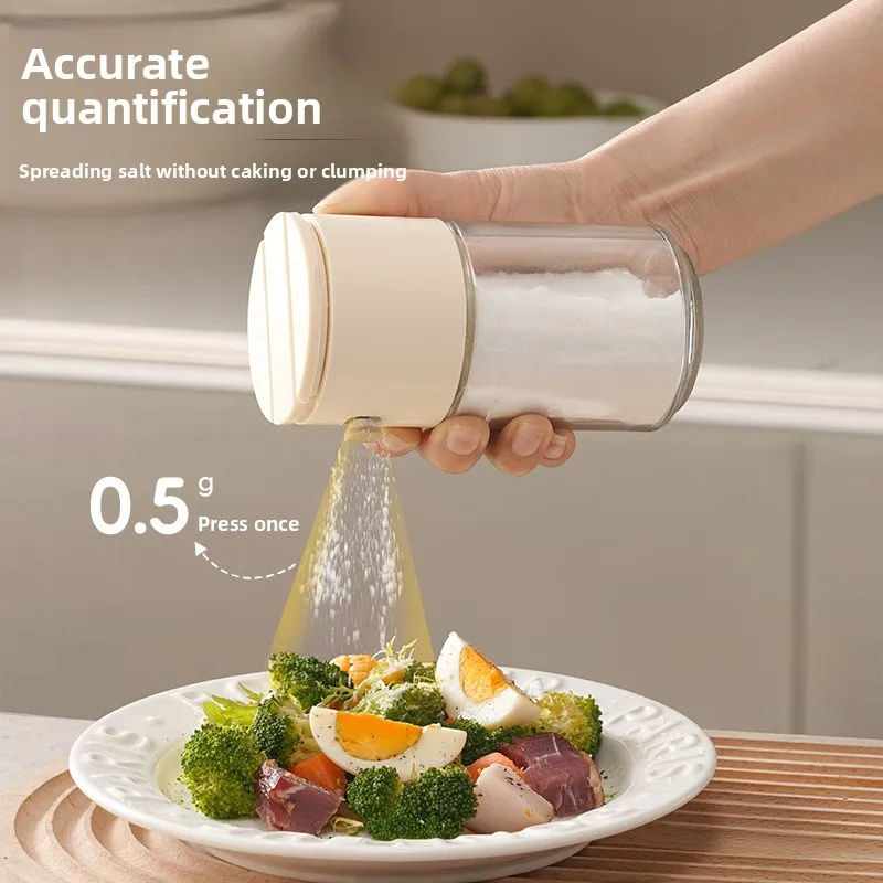 Dual Use Glass Salt and Spice Container with Measuring Function for Kitchen Seasoning Storage 
Dual Use Glass Salt and Spice Container with Measuring Function for Kitchen Seasoning Storage