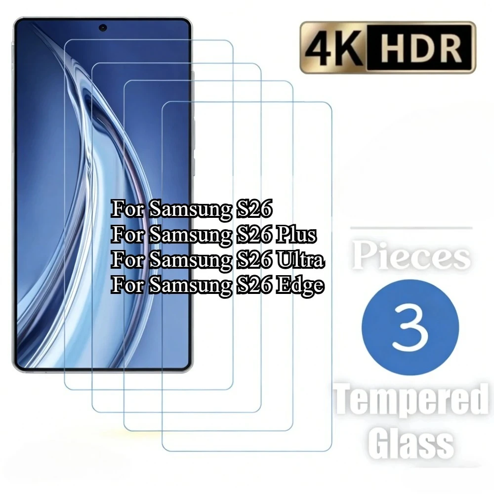 3Pcs For Samsung Galaxy S26 Ultra S26 Plus Glossy Screen Protector For Samsung Galaxy S26 Series Tempered Glass Films
3Pcs For Samsung Galaxy S26 Ultra S26 Plus Glossy Screen Protector For Samsung Galaxy S26 Series Tempered Glass Films